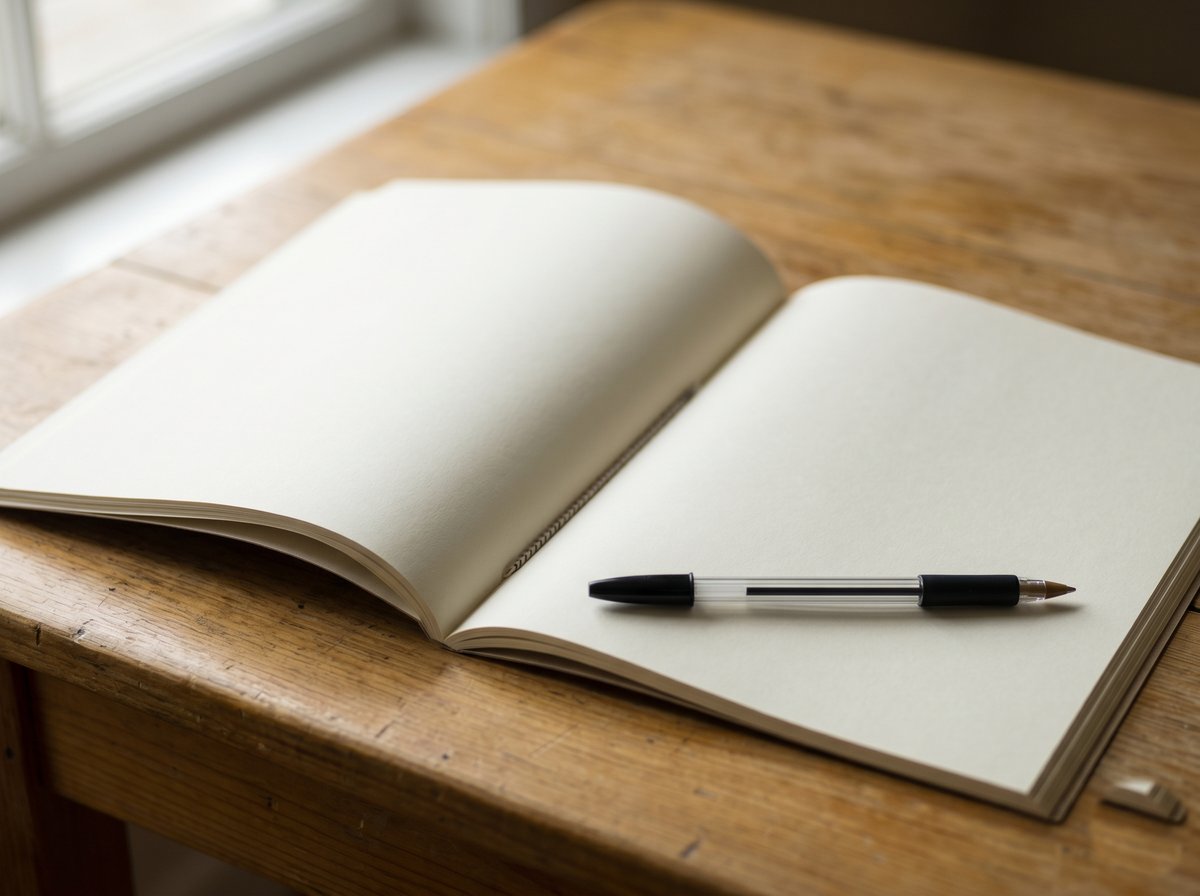 A participant workbook open on a table during a New Roads Ahead session